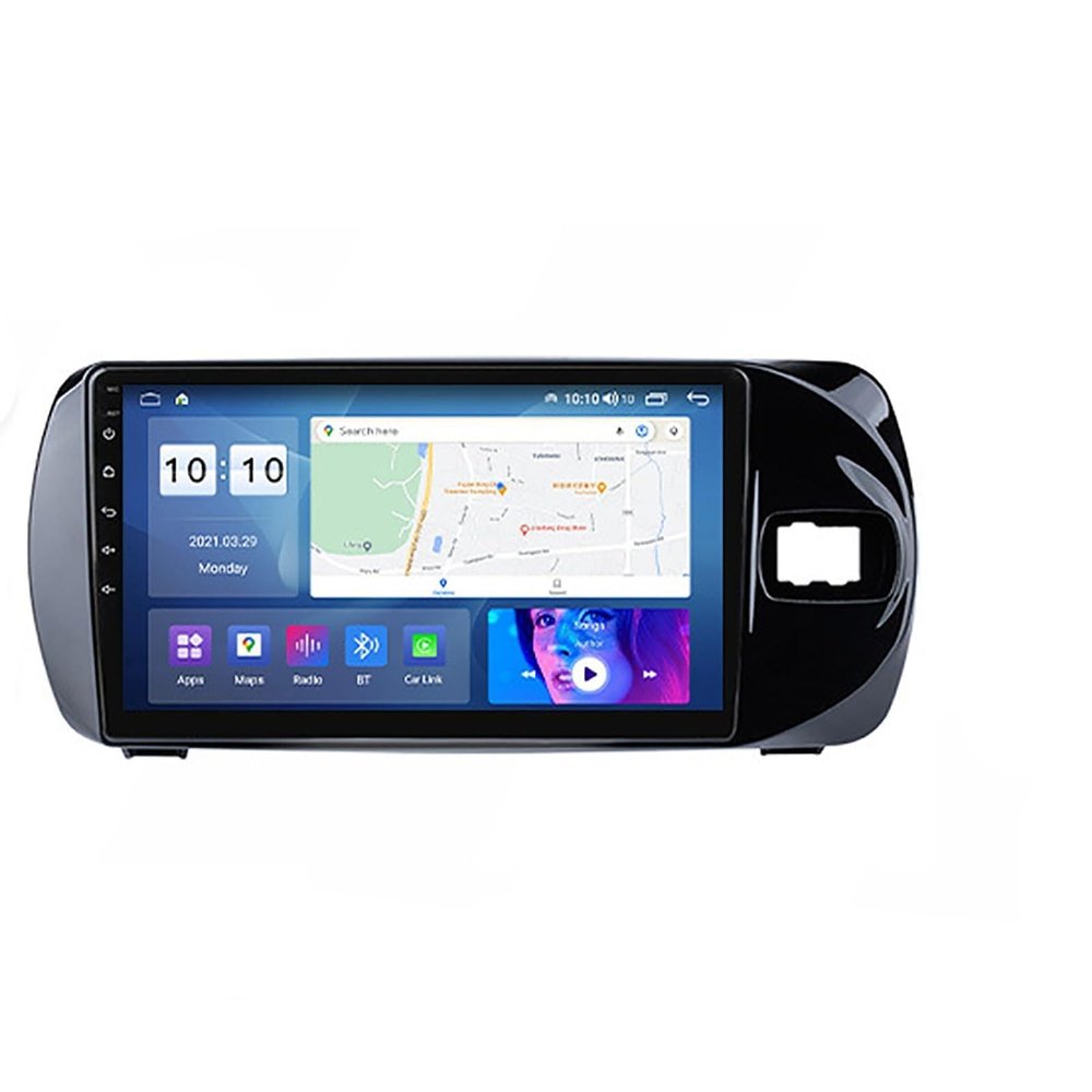2 DIN Car Stereo Radio Android 12 for Toyota Yaris Vios 2017-2020, 9" Screen Multimedia Player with Navigation GPS Carplay Auto BT WiFi 4G FM RDS SWC+Backup Camera,A,M800S/8+256G