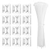 Kanemc 240Pcs Clear Cable Ties Mounts, 5.9'' Heavy Duty Zip Ties 120Pcs + 3/4" Adhesive Cable Holders 120Pcs, Self Locking Nylon Wire Ties Screw Hole Squares Anchor For Cord Organizer (Transparent) view 1