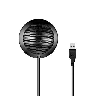 Wired Conference USB Microphone, 760 Pickup o Video Omnidirectional Condenser PC Notebook Desktop Computer Universal HiFi Microphones Free Drive Plug Play