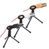 Computer Wired Microphone Condenser Microphone with Desktop Tripod for Online Meeting,Desktop Microphone Foldable Telescopic Tripod,Plug and Play (Color : Gold) (Black) view 4