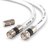 G-PLUG 150FT RG6 Coaxial Cable Connectors Set- High-Speed Internet, Broadband and Digital TV Aerial, Satellite Sky Cable Extension- Weather-Sealed Double Rubber O-Ring and Compression Connectors White view 1