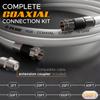 G-PLUG 150FT RG6 Coaxial Cable Connectors Set- High-Speed Internet, Broadband and Digital TV Aerial, Satellite Sky Cable Extension- Weather-Sealed Double Rubber O-Ring and Compression Connectors White view 2