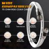 G-PLUG 150FT RG6 Coaxial Cable Connectors Set- High-Speed Internet, Broadband and Digital TV Aerial, Satellite Sky Cable Extension- Weather-Sealed Double Rubber O-Ring and Compression Connectors White view 3
