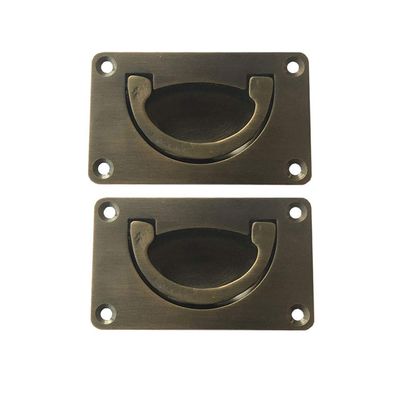 VoOqo Cupboard Handles,Handles for cupboards & Draws, 2pcs Chinese Drawer Handle Hardware Pulls Copper Brass Handle for Drawer Furniture (Bronze)