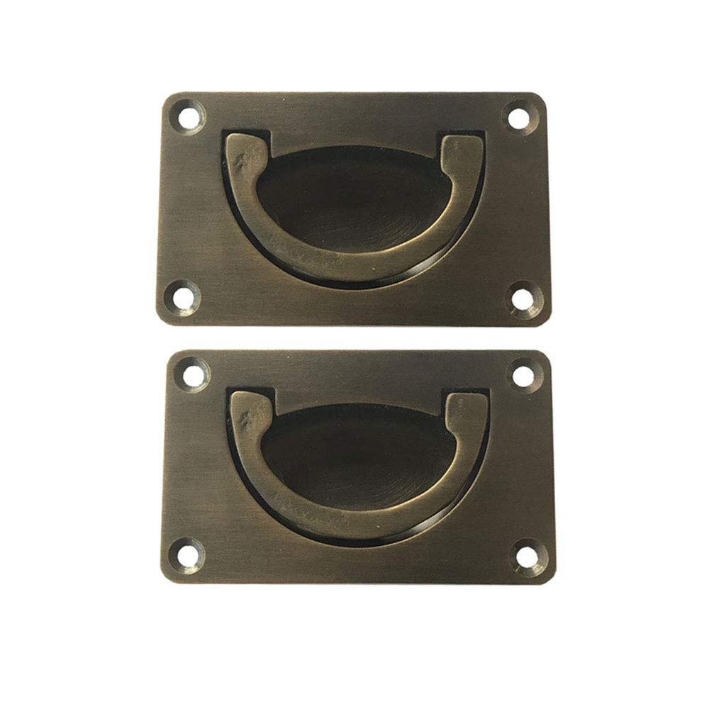VoOqo Cupboard Handles,Handles for cupboards & Draws, 2pcs Chinese Drawer Handle Hardware Pulls Copper Brass Handle for Drawer Furniture (Bronze)