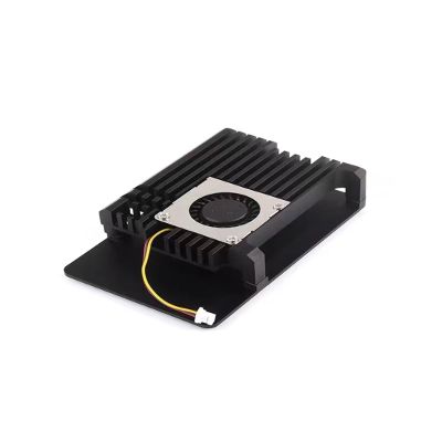 Aluminium Alloy Case for Raspberry Pi 5 with Cooling Fan, Pi 5 Case with Temperature-Controlled Blower Fan and 4PCS Heatsink Tape for Raspberry Pi 5 4GB/8GB (Raspberry Pi NOT Included)