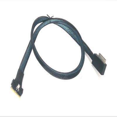 Micro SATA Cables SlimSAS 8i to Side Angled OCulink 8i Cable - 750mm | High-Speed Data Transfer, Durable Construction, Plug-and-Play Design