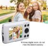 16M Digital Camera, 1080P Camera, Digital Point and Shoot Camera with 16X Zoom, Compact Small Camera for Boys Girls Teens Students, Auto Focus, 1/4 inch Screw, Gifts (White) view 2