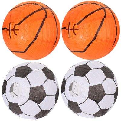 Gadpiparty 1set Sports Party Lantern Hanging Lanterns for Basketball Football Themes Paper Decor for Boys and Girls Birthdays Gatherings and Events Easy to Install Design