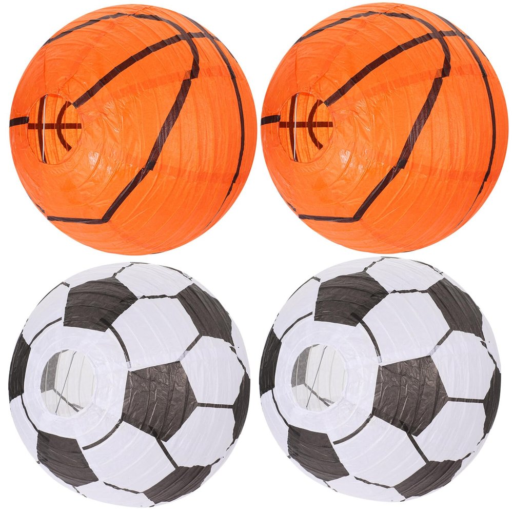 Gadpiparty 1set Sports Party Lantern Hanging Lanterns for Basketball Football Themes Paper Decor for Boys and Girls Birthdays Gatherings and Events Easy to Install Design