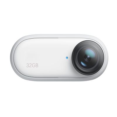 Insta360 GO3 32GB  Small & Lightweight Action Camera, Portable and Versatile, Hands-Free POV, Mount Anywhere, Stabilization, Multifunctional Action Pod, Waterproof, for Travel, Sports, Vlog (Renewed)