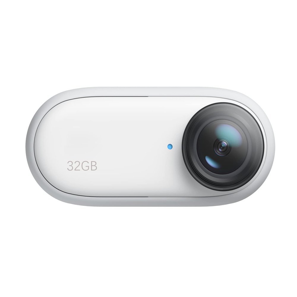 Insta360 GO3 32GB  Small & Lightweight Action Camera, Portable and Versatile, Hands-Free POV, Mount Anywhere, Stabilization, Multifunctional Action Pod, Waterproof, for Travel, Sports, Vlog (Renewed)