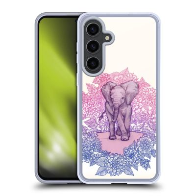 Head Case Designs Officially Licensed Micklyn Le Feuvre Cute Baby Elephant Animals Gel Case [Military Grade Protection] Compatible with Samsung Galaxy S24+ 5G and Compatible with MagSafe
