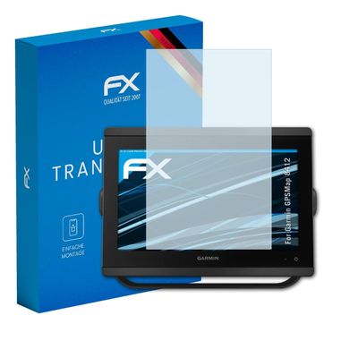 atFoliX Screen Protection Film compatible with Garmin GPSMap 8412 Screen Protector, ultra-clear FX Protective Film (3X)