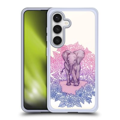 Head Case Designs Officially Licensed Micklyn Le Feuvre Cute Baby Elephant Animals Gel Case [Military Grade Protection] Compatible with Samsung Galaxy S24 5G and Compatible with MagSafe