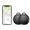 Bluetooth Tracker, Item Locator, Works with Find My App(Only iOS), IP67 Waterproof, Replaceable Battery, Anti Loss Device for Bag, Key, Luggage, Wallet (F6) (2*Black) view 1