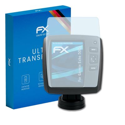 atFoliX Screen Protection Film compatible with Garmin Echo 500c Screen Protector, ultra-clear FX Protective Film (3X)