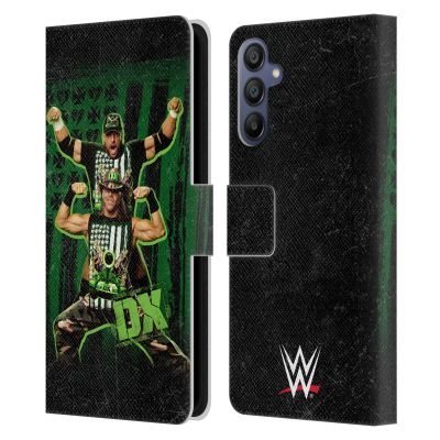 Head Case Designs Officially Licensed WWE DX Triple H & Shawn D-Generation X Leather Wallet Case Compatible with Samsung Galaxy A15