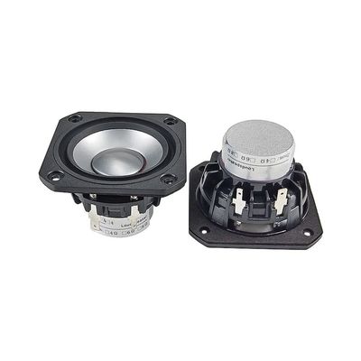 BbteK Element Tweeter 2.5 Inch Square Neodymium Full Range Speaker Anodized Aluminum Cone 25Core Voice Coil Tweeter Mid Bass 103HZ 20W Loudspeaker