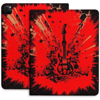 Case for iPad Pro 11 Inch Case 2020(2nd Gen) with Pencil Holder, Smart iPad Case Support Touch ID and Auto Wake/Sleep -Skull Guitar
