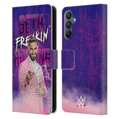Head Case Designs Officially Licensed WWE Seth Freakin' Rollins Seth Rollins Leather Wallet Case Compatible with Samsung Galaxy A15