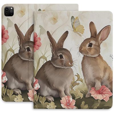 Case for iPad Pro 11 Inch Case 2020(2nd Gen) with Pencil Holder, Smart iPad Case Support Touch ID and Auto Wake/Sleep -Cute Bunny