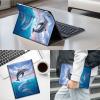 CAPAUNVDA for Kindle Fire HD 8 & 8 Plus Tablet Case with Keyboard 8 Inch (12th /10th Generation, 2022/2020 Release),Soft PU Stand Folio Cover with Detachable Wireless Keyboard,Cute Dolphin view 2