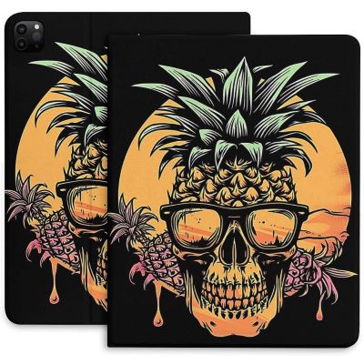 Case for iPad Pro 11 Inch Case 2020(2nd Gen) with Pencil Holder, Smart iPad Case Support Touch ID and Auto Wake/Sleep -Crazy Pineapple Skull