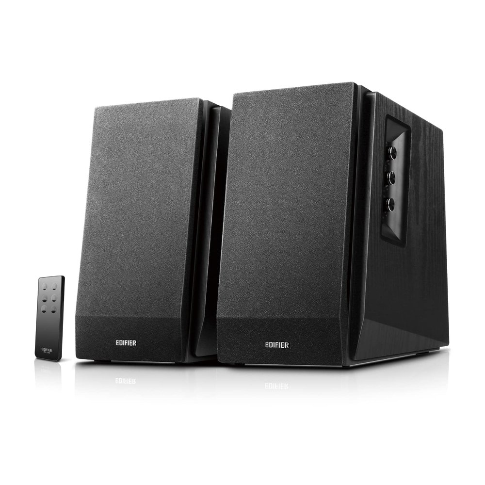 Edifier R1700BT Bluetooth Bookshelf Speaker - Active Near-Field Studio Monitors - Powered Speakers 2.0 Setup Wooden Enclosure 66w RMS (Black)