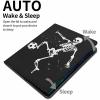 Case for iPad Pro 11 Inch Case 2020(2nd Gen) with Pencil Holder, Smart iPad Case Support Touch ID and Auto Wake/Sleep -Skeleton Soccer view 3
