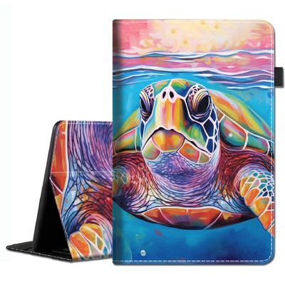 Case Fits All-New Amazon Kindle Fire HD 8 & 8 Plus Tablet(12/10th Gen,2022/2020 Release) - Slim Fit Standing Cover with Auto Sleep/Wake for Fire HD 8 & 8 PlusWatercolor Sea Turtle