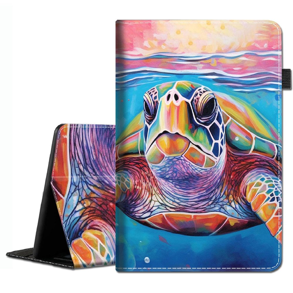 Case Fits All-New Amazon Kindle Fire HD 8 & 8 Plus Tablet(12/10th Gen,2022/2020 Release) - Slim Fit Standing Cover with Auto Sleep/Wake for Fire HD 8 & 8 PlusWatercolor Sea Turtle