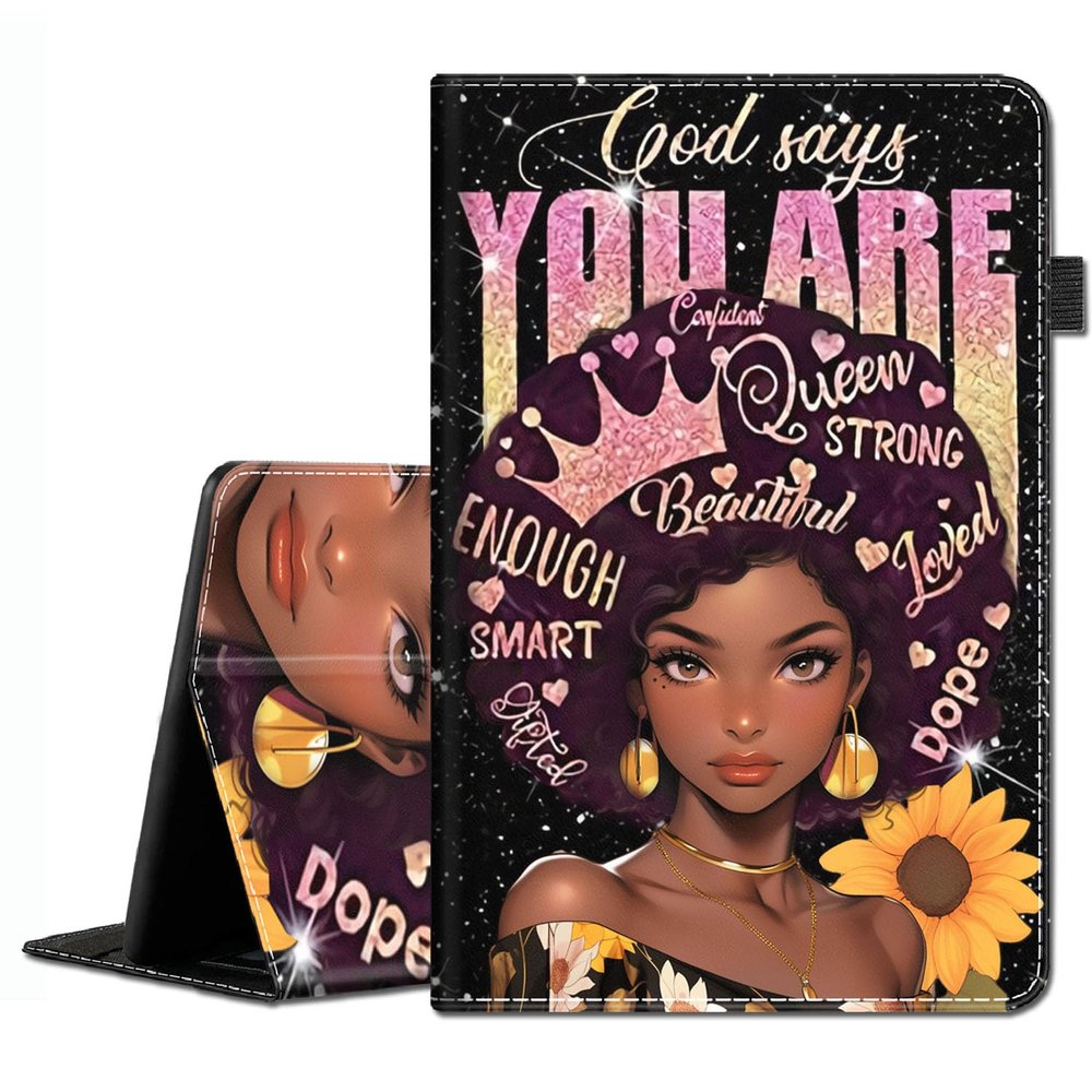 Case for Amazon Kindle Fire Max 11 Tablet (13th Generation, 2023 Release) - Slim Fit Standing Cover with Auto Sleep/Wake for All-New Fire 11 Max TabletAfrican Girls Inspirational Quotes