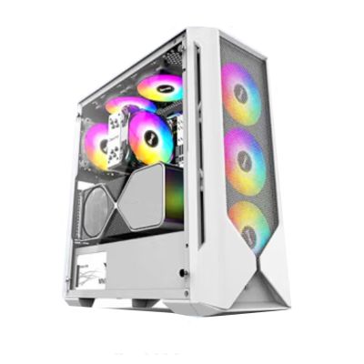 ARrase Computer PC Case,Tempered Glass Mid-Tower Case,Supports E-ATX ATX Micro-ATX ITX,6 Fans,Top I/O Panel,Supports Water Cooling (Color : Style 2), 18648