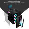 ARrase Computer Case,PC Game Case, Supports ATX/M-ATX/ITX,6 Fans,Supports Water Cooling,RGB Light Bar on The Front,Suitable for Office Games (Color : Black), 18648 view 3