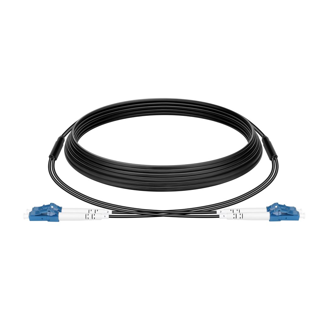 LC to LC Fiber Optic Cable Internet 230m/754ft,TPU Armored Single Mode Fiber Patch Cable 2 Core 9/125um OS2 Outdoor Fiber Patch Cable OD-4mm,UPC Simplex Fiber Optic Cable