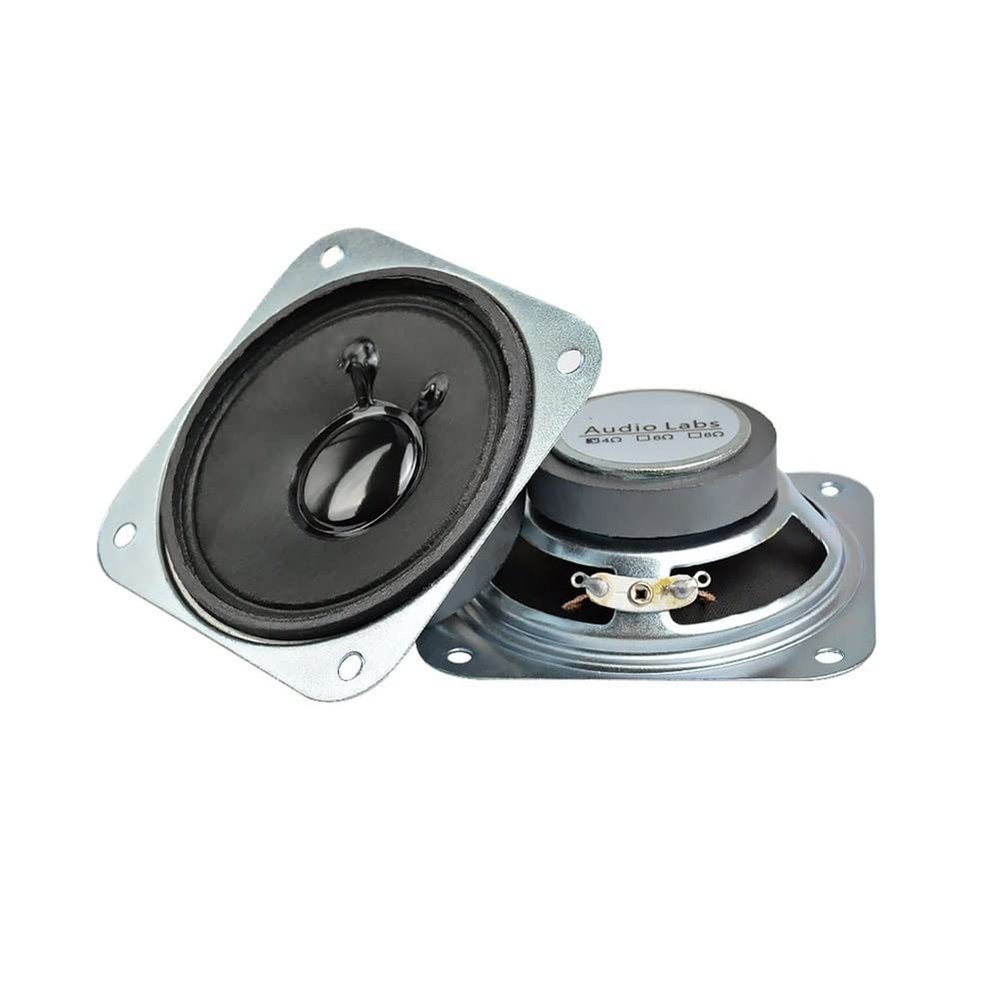 BbteK Element Tweeter 2PCS 4ohm 3W Audio Speaker 2.75 Inch 70mm Full Range Tweeter Altavoz Square Loudspeaker DIY Home Theater Sound System Loudspeaker