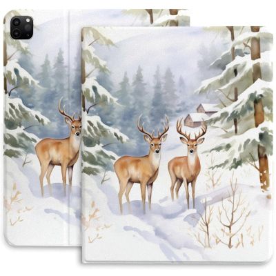 Case for iPad Pro 11 Inch Case 2020(2nd Gen) with Pencil Holder, Smart iPad Case Support Touch ID and Auto Wake/Sleep -Reindeer Winter