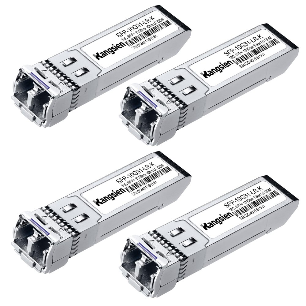 10GBASE-LR SFP+ Module, 10G 1310nm Single Mode SFP LC Fiber Optic Transceiver, SFP+ Up to 10km Range, Compatible with Cisco SFP, Meraki, Ubiquiti, Mikrotik, Fortinet, TP-Link4 Pack
