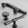 ELTOX Multi Size Gold Modern Simple Kitchen Cabinet Knobs and Handles Drawer Pulls Bedroom Black Knobs Brass T Bar Cabinet Pull 1Pcs (Color : Black) view 3