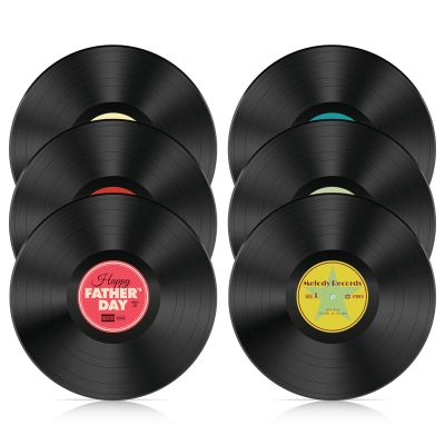 Leptetek 6 PCS Real Vinyl Records, Lot of 7" Vinyl Records for Crafts & Decoration, Vinyl Record Decorations for Wall Aesthetic, 70s 80s 90s Rock & Roll Music Party Decor