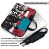 Laptop Shoulder Bag 13-15.6 inch Laptop Bag Soldier in Front of American Flag Computer Bag Messenger Bag for Men Women view 4