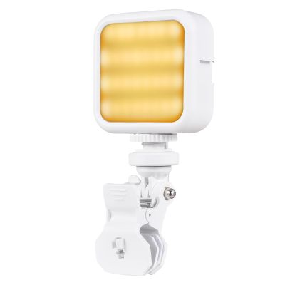Andoer LED Video Light, Bicolor Photography Light 3000K-7000K Camera Light, Fill Light with 3 Cold Shoe Mounts and 1/4"" Screw Hole, Clip Adapter for TikTok Photography, White/Dark Grey Heather