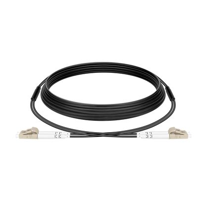 LC to LC Fiber Patch Cable Multimode 10m/33ft,2 Core TPU Outdoor Fiber Optic Cable Armored 50/125um OM3 Duplex Fiber Optic Cable OD-4mm,UPC Fiber Optic Internet Cable