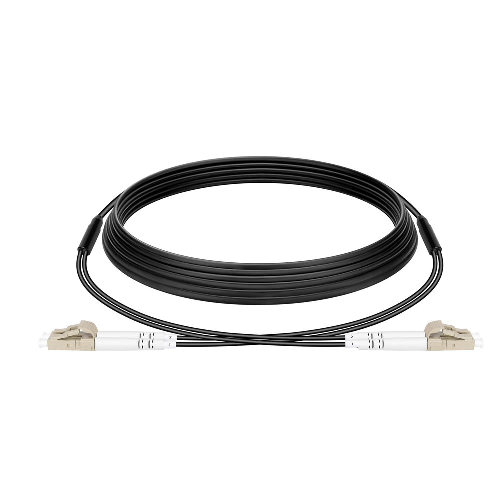 LC to LC Fiber Patch Cable Multimode 10m/33ft,2 Core TPU Outdoor Fiber Optic Cable Armored 50/125um OM3 Duplex Fiber Optic Cable OD-4mm,UPC Fiber Optic Internet Cable