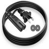 10FT Power Cord for LG TV 24" 28" 32" 40" 43" 48" 49" 50" 55" 60" 65" 75" 80" 85" LCD HD Smart 4K TV 2 Prong AC Power Cable, 43LH570A 55UH6090 55LH575A 55UH6030 32LH500B Charging Cable (Black) view 1