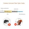 Simplex SC/APC to SC/APC Fiber Optic Internet CableSingle Mode Armored Fiber Optical Patch Cord9/125um OS1/OS2 Compatible Att Fiber Cable LSZH White (3m/10ft) view 2