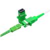 Simplex SC/APC to SC/APC Fiber Optic Internet CableSingle Mode Armored Fiber Optical Patch Cord9/125um OS1/OS2 Compatible Att Fiber Cable LSZH White (3m/10ft) view 3