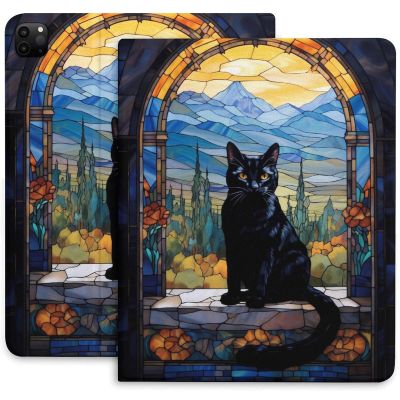 Case for iPad Pro 11 Inch Case 2020(2nd Gen) with Pencil Holder, Smart iPad Case Support Touch ID and Auto Wake/Sleep -Black Cat