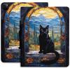Case for iPad Pro 11 Inch Case 2020(2nd Gen) with Pencil Holder, Smart iPad Case Support Touch ID and Auto Wake/Sleep -Black Cat view 1